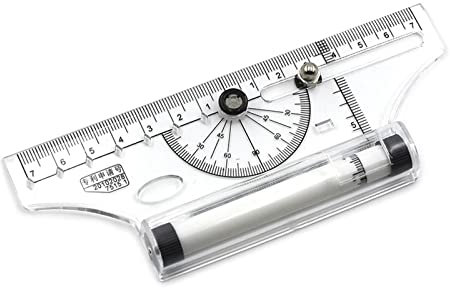 Multifunktionales Zeichenlineal, Umlenkrolle, Zentrierung, Rollen, paralleles Kompass-Lineal, Kurve, Schule, Schreibwaren, Winkelmesser, Werkzeug für trocken abwischbare Tafel, multifunktionales