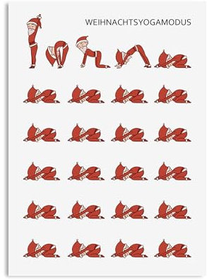 Nastami Postkarte YOGA Geschenk für Freunde (WEIHNACHTSYOGAMODUS)