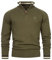 Indicode Herren INSwift Strickpullover mit Stehkragen und Reißverschluss | Herrenpullover Pulli für Männer Army, M
