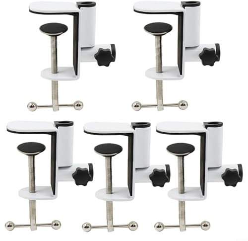 Metallsockel Tischlampe I-Clip freitragende Halterung Basis Desktop feste Halterung Clip (weiß)