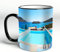 YOIUE Tazze Originali di caffè e Colazione Tazze - stampata Ceramica 11 once di tazze 330 ml Decora la tua tazza regalo,Hotel con piscina con vista sull'isola di Creta Grecia Terrazza Mare turchese D