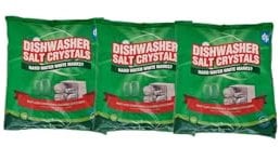 Dishwasher Salt 1kg (Pack of 3) | Pure Salt for Sparkling Clean Dishes & Limescale Prevention | Water Softener | Eco-Friendly Cleaner