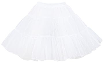 Vlazom Damen Petticoat Kurz Tüll Underskirt Hohe Taille Tutu Rock 50er Retro Ballett Blase Petticoat Prom Abendkleider Brautkleider Petticoats Karneval Kostüm（S-M，Weiß）