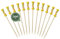 MAXI PRODUCTS - 200 Pinchos Bambú Decorados Agarrador Trenzado Amarillo - 12 cm - Palillos para Aperitivos - Pinchos Degustación Catering - Palillos Cóctel, Fruta, Aperitivos - PINCHO BAMBÚ