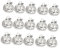 DIYEAH 100 Stück Kürbis-anhänger Kürbisanhänger Für Diy Kürbisse Halloween-streuung Halloween-charme Masse Herbstdeko Kürbis-leckerli-beutel Kürbis Anzünden Doppelt Reize Silver Legierung