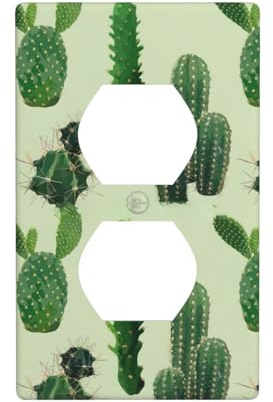 Plaque murale Duplex unique décorative unique 1 Gang Light Switch Cover Switch Plaque Cactus. Impression