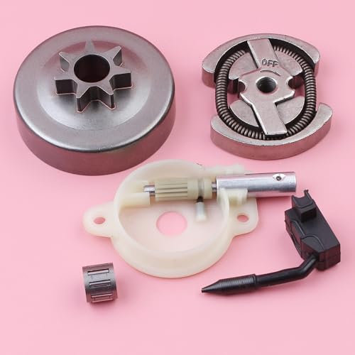 SXLOZMD Garden tools Clutch .325 7T Clutch Drum Oil Pump Oiler Needle Bearing Kit For Husqvarna 136 137 141 142 Chainsaw Spare Parts