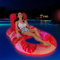 ZHODADA Bouee Piscine Adulte, 2 Pièces Hamac de Piscine 4 en 1 Bouées et Matelas Gonflables Chaise Longue Flottant Chaise Hamac Été de Natation (Rose)