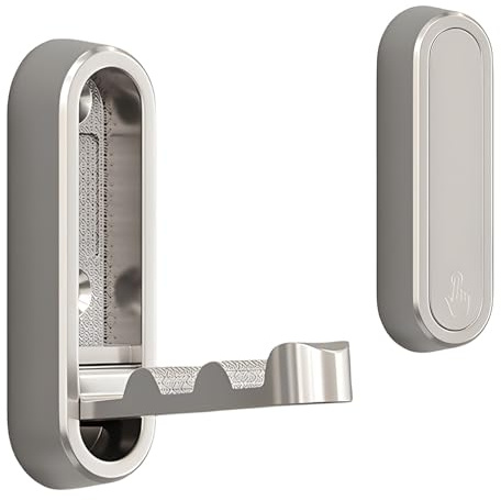 AURIVISTA 2 Pack Foldable Wall Hooks, Zinc Alloy Folding Coat Hooks, Silver | Zinc Alloy, Folding Coat Hooks