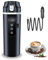 Car Kettle 12V/24V Kettle for Car, Travel Kettle Car with Cigarette Lighte and LCD Display Adjustable Temperature, Automatic switch off, 500ml Electric Heating Cup for Cars and Trucks
