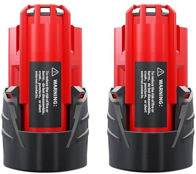 2 batterie di ricambio da 12 V 3,5 Ah per Milwaukee M12 Li-ion XC 48-11-2401 48-11-2402 48-11-2411 48-11-2420 48-11-2440