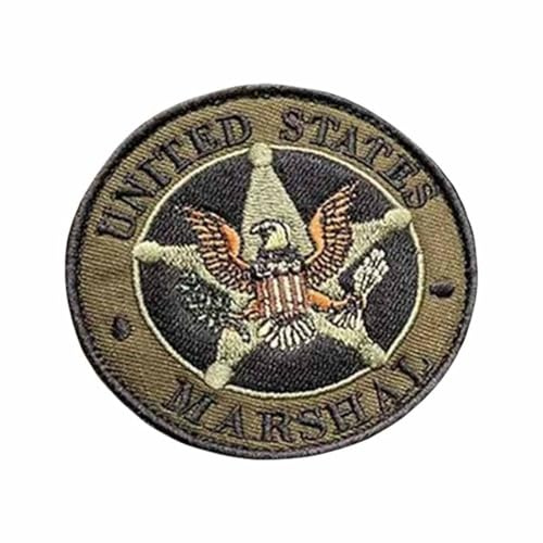 1 Pcs United States Marshal Patches, 7x5cm Militär Klettbänder Applikation für Rucksäcke Kleidung Taschen Uniform Weste
