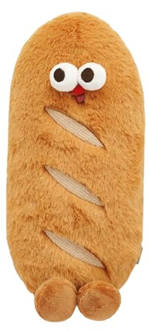 Bağuette Plüschtier - Brot Kissen Kuscheltier | Lebensmittel Plüschfigur | Weiche PP Baumwolle, 25cm Brotpuppe, Niedliches Spielzeug Wohnzimmer Schlafzimmer Deko, Lustiges Geschenk Feinschmecker