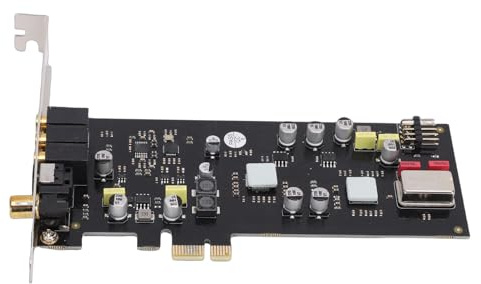 LICAEVEY Carte Son HiFi PCI Express, Chipset SSS1700 avec Interface Numérique Optique/coaxiale, DAC de qualité Professionnelle pour Enregistrement en Studio, Jeux
