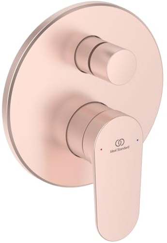 Ideal Standard Cerafine O Nuovo Einhebel-Badearmatur Unterputz für 2 Funktionen, Badearmatur ohne Auslauf – Rosé