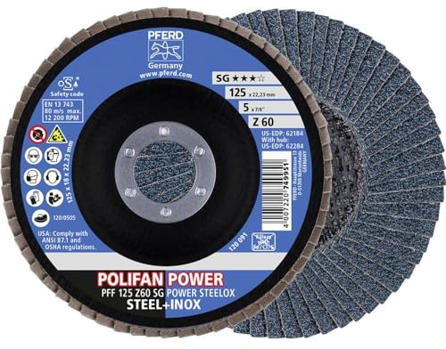Pferd POLIFAN 67686125 Fan Washer PFF 125 Z 60 SG Power Steelox Diameter 125 mm Pack of 10
