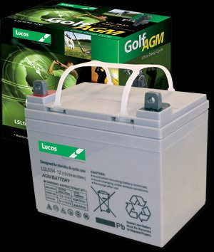 LUCAS 34AH GOLF TROLLEY BATTERY FITS POWAKADDY 36 HOLE