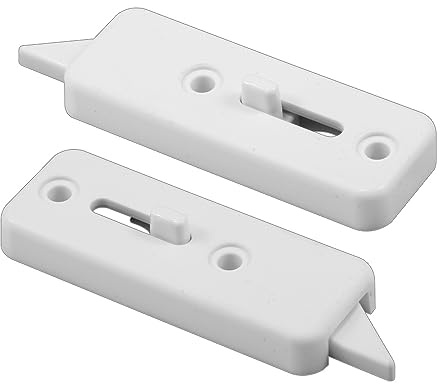Prime-Line F 2737 2-9/16 In., White Plastic, Spring-Loaded Tilt Latch (1 Pair)