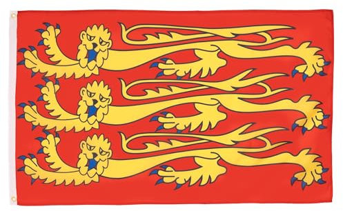 AZ FLAG - Flagge Richard Löwenherz - 150x90 cm - König Von England Fahne 100% Polyester mit Messing-Ösen - 110g