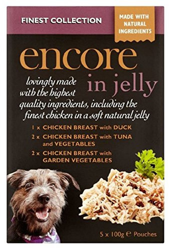 Encore Feinste Sammlung Hund Beutel In Gelee 5 X 100G (Packung mit 4)