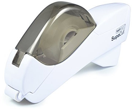 Rapesco 1445 SupaCut Klebebandspender mit 2 Klebebandrollen, Weiß