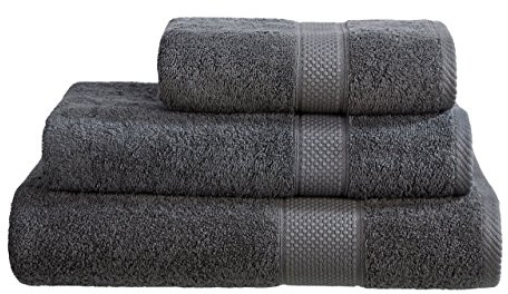 Snugglemore Luxury 500gsm Turkish 100% Cotton Ringspun Towels Pack of 2 Available in Hand, Bath, Bath Sheet, Jumbo Bath Sheet and Bath Mat (Grey, Hand Towel x 2)