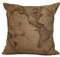 Hengjiang Vintage Mediterraner Stil Leinen Baumwolle dekorativer Kissenbezug Navigation Weltkarte 02