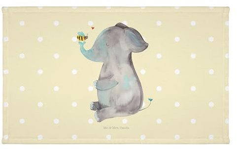 Mr. & Mrs. Panda Gäste Handtuch Elefant Biene - Geschenk, Gästetuch, Liebesbeweis, Sport Handtuch, Tiere, lustige Sprüche, Kinder Handtuch, Gute