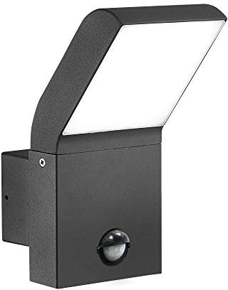 max K O M F O R T LED Außenleuchte schwarz Außenlampe Wandleuchte Standleuchte Aluminium Wegeleuchte 1504A1 Wandleuchte mit Bewegungsmelder