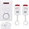 Zoternen Alarma de Seguridad Inalámbrica Alarma de Detección de Movimiento 2 Mando a Distancia para Seguridad de Hogar Doméstico Camping Car Garaje