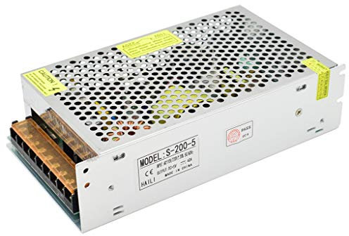 Weishuo 5V 40A Netzteil 230V auf DC 5V 200W Spannungswandler Universal Schaltnetzteil Transformator für LED-Streifen