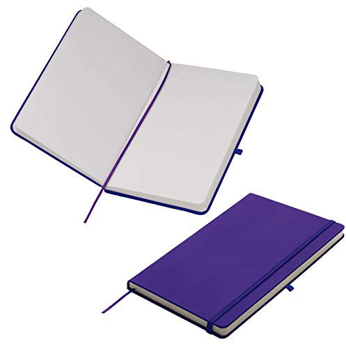 Notizbuch / DIN A5 / 160 S. / blanko / samtweiches PU Hardcover / Farbe: violett