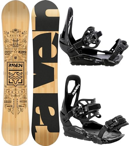 RAVEN Snowboard Set: Snowboard Solid Classic + Bindung s230 (161cm + s230 Black M/L)