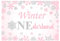 Winter Onederland Hintergrund Onederland 1. Geburtstag Dekorationen für Mädchen Rosa Silber Schneeflocke Hintergrund Banner für Fotografie Photo Booth 7x5 ft