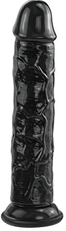 Realistischer Dildo Schwarz,21.5cm Big Dildo mit Starke Saugnapf, Sexspielzeug für Frauen