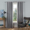 Sleepdown Woven Tonal Fleck Eyelet Blackout Curtains Thermal Insulated for Bedroom and Living Room 46 x 72 Inch Silver 2 Panels