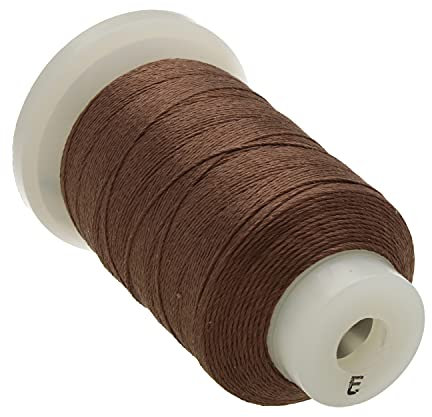 The Beadsmith Pure Silk Cord – Chestnut, Size E (0.325 mm/0.0128”), 200 Yards (600 ft), 1/2-Ounce Spool