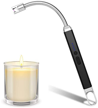Lighter,Candle Lighter,USB Electric Lighter, Rechargeable Arc Lighter with LED Display, 360¡ã Flexible Neck Flameless Grill Long Lighters for Candle Aromatherapy Camping BBQ Gas Stoves