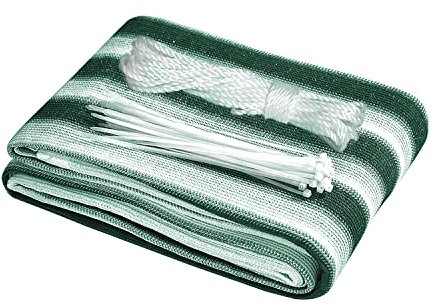 ZGLCQSGY Brise-Vue pour Balcon - 180g/m² - Protection Contre Le Vent et Les UV - avec Cordon et Serre-câbles - pour Balustrade de Balcon, terrasse - Rayures Vertes et Blanches - 0,9 x 5 m