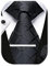 HISDERN hommes noir Plaid cravate et pochette ensemble mouchoir bouton de manchette pince à cravate ensemble formel fête de mariage