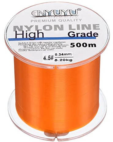 PATIKIL 547Yard/1640FT Angelschnur 12Lb Monofilament Fluorkarbon Beschichtet Orange