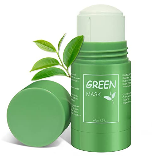 Green Tea Mask Stick,Grüner Tee Maske,Grüner Gesichtsmasken, Grüner Tee Purifying Clay Stick Mask,Grüner Tee reinigende Ton Gesichtsmaske,Mitesserentferner (1)
