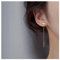 Allereya Vintage Herzeinfädler Ohrringe Herz Ohreinfädler Ohrringe Lange Kette Ohrringe Goldbarren Ohrringe Schmuck Für Frauen Und Mädchen (Gold)