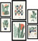Nacnic Lot de 6 Affiches Minimalisme aux Couleurs Pastel. Plantes du désert. Impressions de paysage et de nature pour la décoration intérieure et la décoration. A3 et A4, sans cadres.