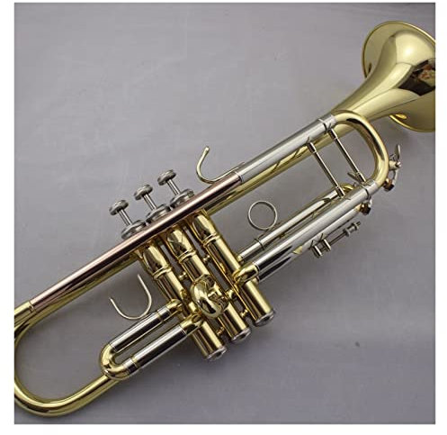 TSTS Standard-B-Dreifarben-Profi-Trompete Blechblasinstrument Profi-Ton Trompete Horn Student Trompete