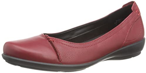Hotter Womens Robyn II Mary Janes Shoes Red 6.5