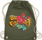 Turnbeutel Rucksack - Hot Wheels Tasche - On Fire Kraken - Unisize - Olivgrün