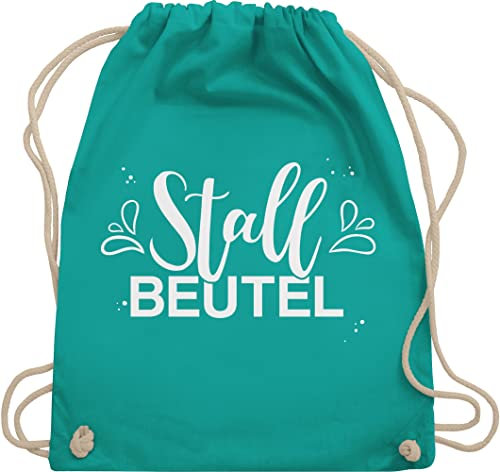 Turnbeutel Rucksack - Pferde - Taschen - Stallbeutel Lettering - Unisize - Türkis - stalltasche pferd pferdeliebhaber beutel pferdebeutel reiten sportbeutel pferderucksäcke pferdespruch rucksäcke