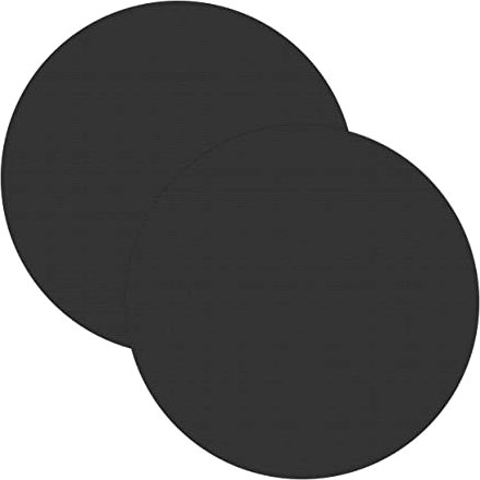 Krumble BBQ Grillmatte-Set mit 2 Stück, 40 cm Grillmatten zum Braten und Backen, hitzebeständige runde BBQ Grillmatte für den Außenbereich, Antihaft-Teflon-Grillmatten BBQ Backmatte (Schwarz)