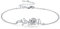 Waysles Faultier Armband 925 Sterling Silber Faultier hält Baum Armband Verstellbar süßes Tier Armband Faultier Schmuck Geschenk für Frauen Mädchen Kinder